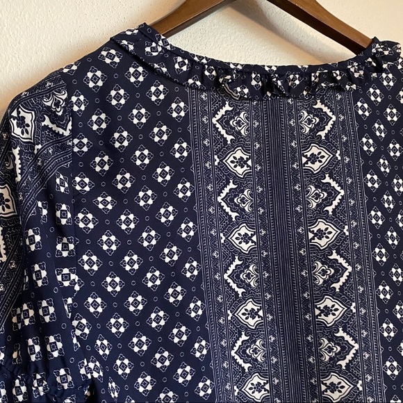 Skies Are Blue Semi Sheer Ruffle Sleeve Blouse - Picture 7 of 8